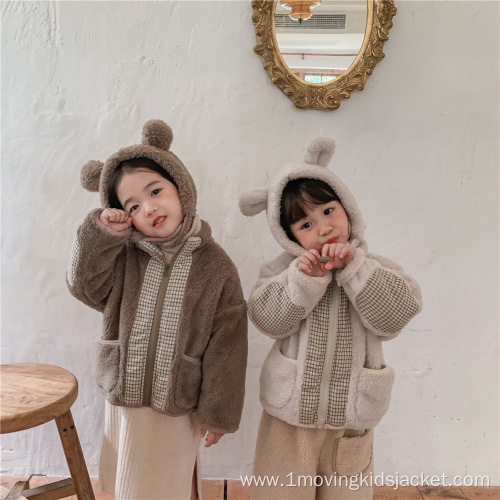 Children's Stitching Lamb Wool Sweater